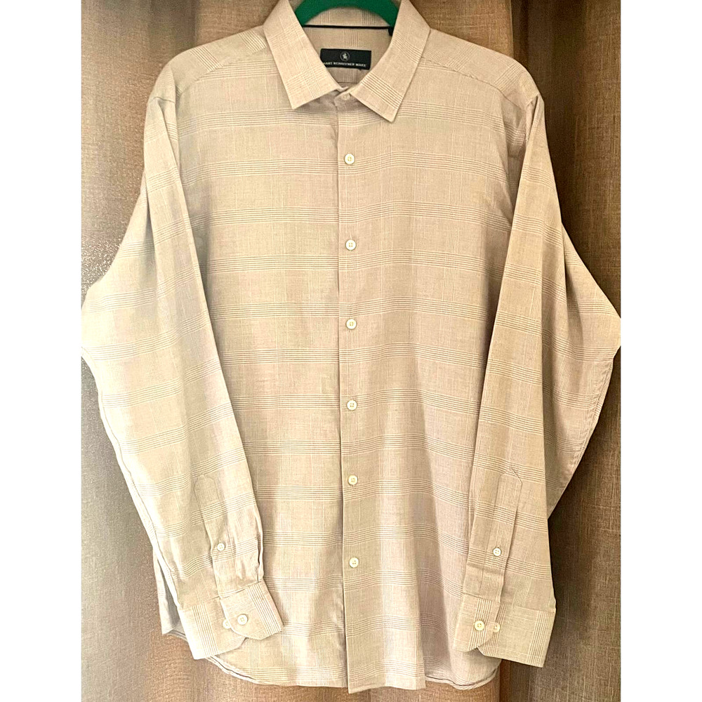 Hart Schaffner Marx Egyptian Cotton Dress Shirt Sz Large